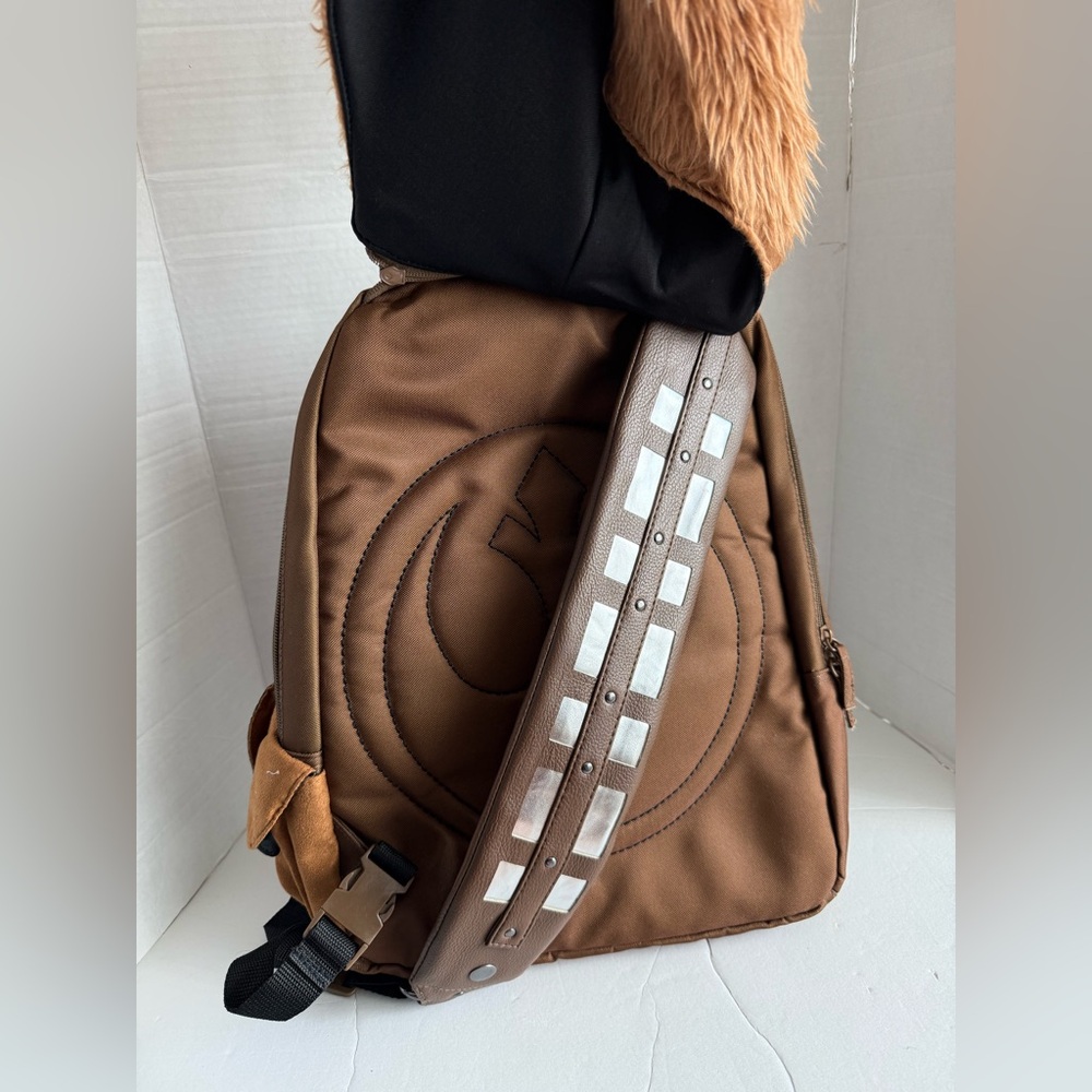 Disney Store Star Wars Chewbacca School Backpack Cosplay Bag with Removable Hood - Picture 3 of 14